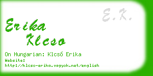 erika klcso business card